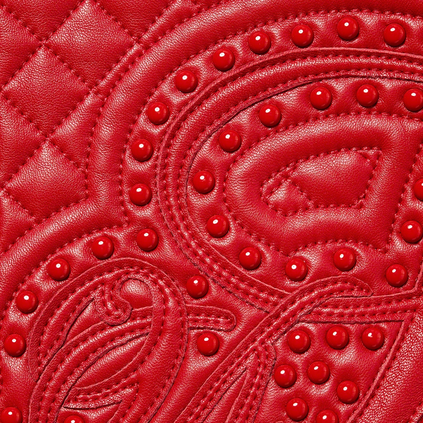 Studded Quilted Leather Jacket view 4